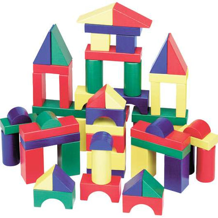 Colored Wood Blocks - Set of 100