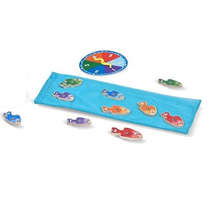 Melissa & Doug Catch and Count Wooden Fishing Game With 2 Magnetic Rods