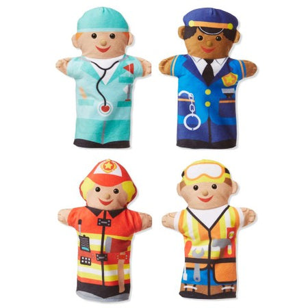 Melissa & Doug - Jolly Jobs Set of 4 - police officer, firefighter, construction worker, and doctor