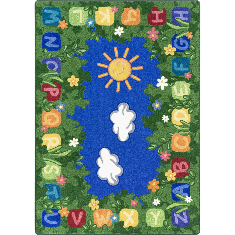 Learning Garden 5'4" x 7'8" area rug in color Multi