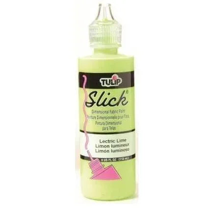 Tulip Dimensional Fabric Paint Slick 4 oz. Bottles 'Lectric Lime
