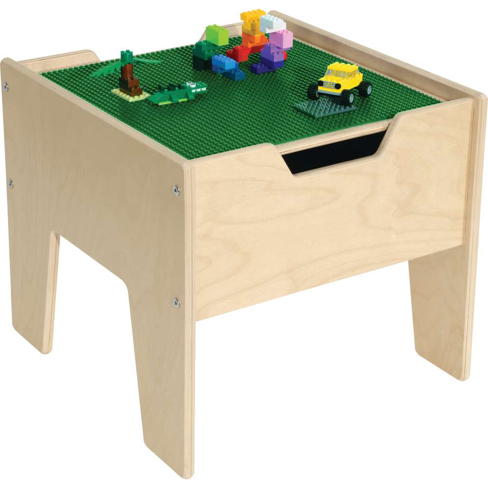 2-N-1 Activity Table w/Green LEGO® Compatible Top, Ready to Assemble
