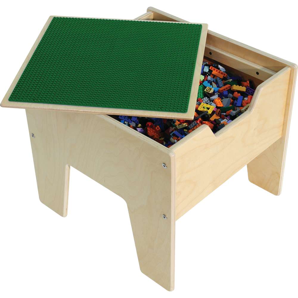 2-N-1 Activity Table w/Green LEGO® Compatible Top, Ready to Assemble