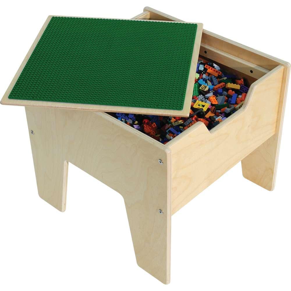 2-N-1 Activity Table w/Green LEGO® Compatible Top, Ready to Assemble