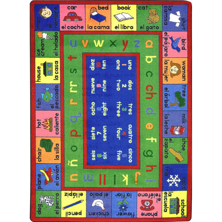 LenguaLink (Spanish) 7'8" x 10'9" area rug in color Multi