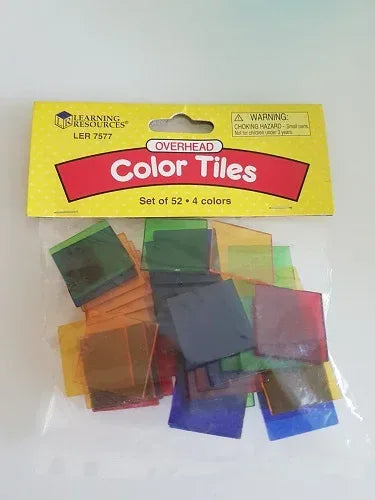 Overhead 4 Color Tiles 1" X 1" Set of 52