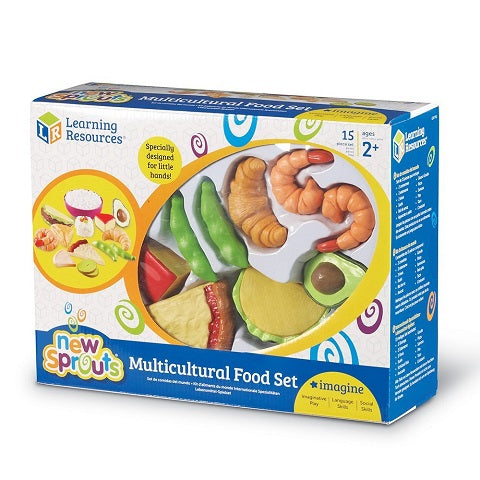 New Sprouts Multicultural Food Set, 15 Pieces, (LER7712)