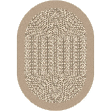 Like Home 10'9" x 13'2" Oval area rug in color Beige