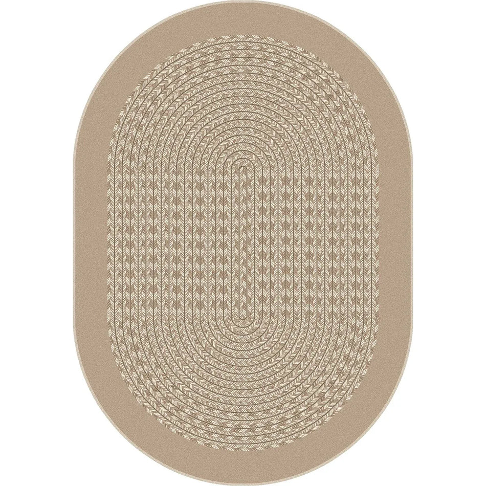 Like Home 10'9" x 13'2" Oval area rug in color Beige