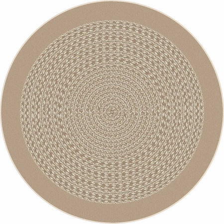 Like Home 7'7" Round area rug in color Beige