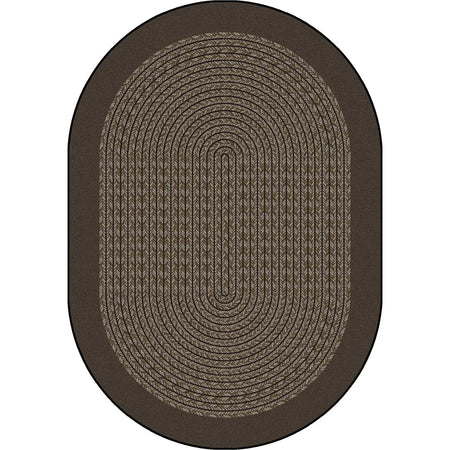 Like Home 10'9" x 13'2" Oval area rug in color Chocolate