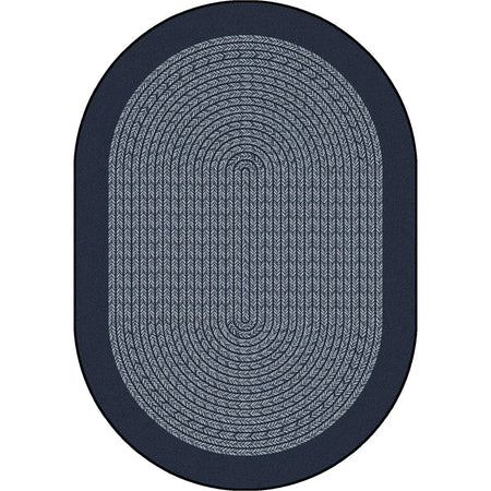 Like Home 10'9" x 13'2" Oval area rug in color Navy