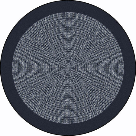 Like Home 5'4" Round area rug in color Navy