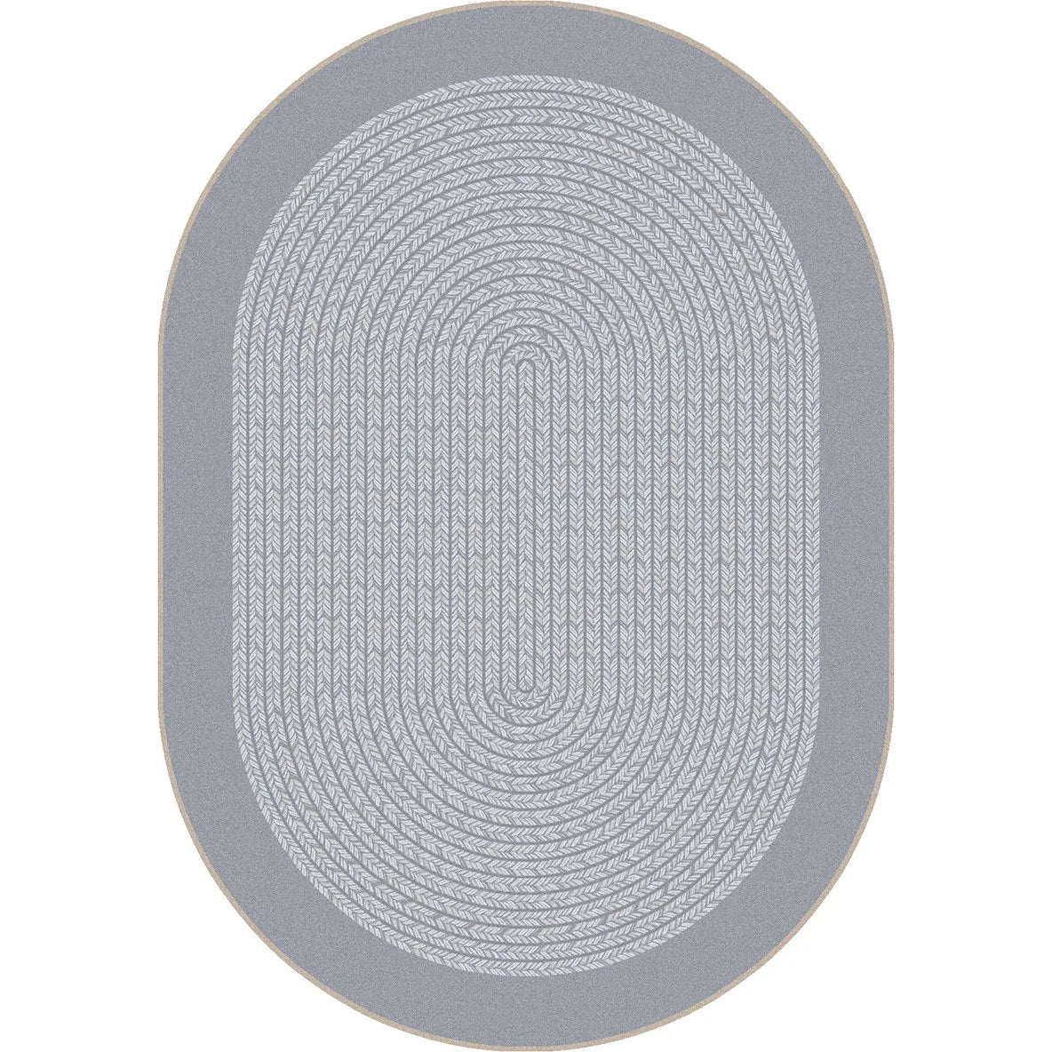 Like Home 3'10" x 5'4" Oval area rug in color Silver