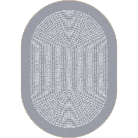 Like Home 3'10" x 5'4" Oval area rug in color Silver