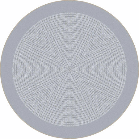 Like Home 7'7" Round area rug in color Silver