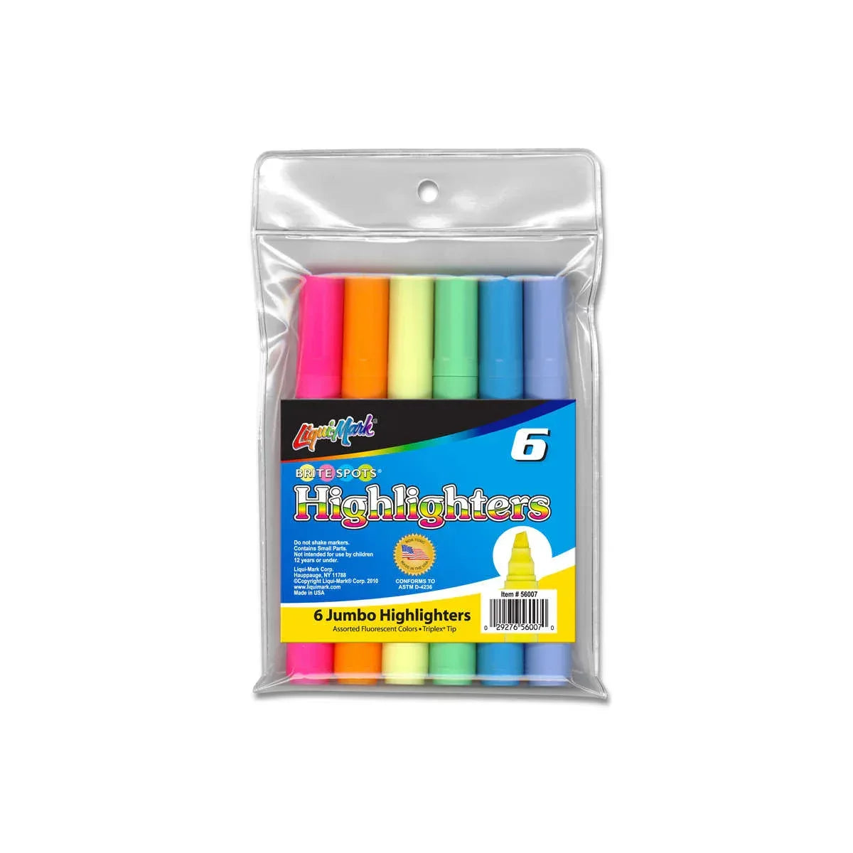 Liqui-Mark® Broadline Highlighters, 6-color set (56007)