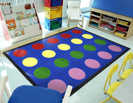 Lots of Dots 10'9" x 13'2" area rug in color Multi