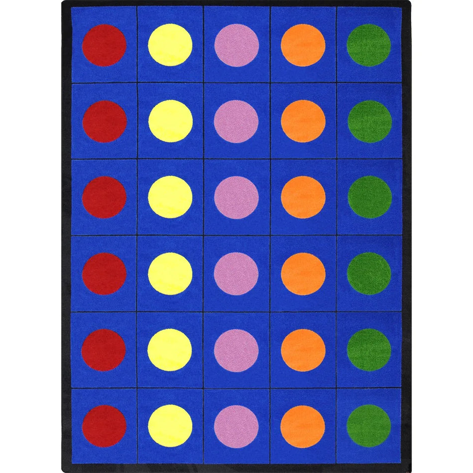Lots of Dots 10'9" x 13'2" area rug in color Multi