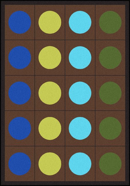 Lots of Dots 5'4" x 7'8" area rug in color Earthtone