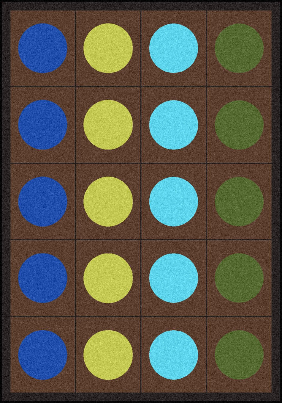 Lots of Dots 5'4" x 7'8" area rug in color Earthtone