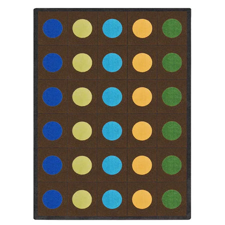 Lots of Dots 7'8" x 10'9" area rug in color Earthtone