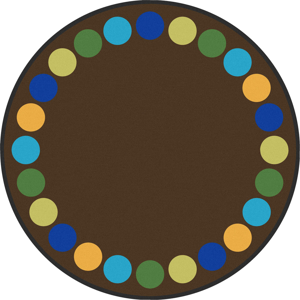 Lots of Dots 13'2" Round area rug in color Earthtone
