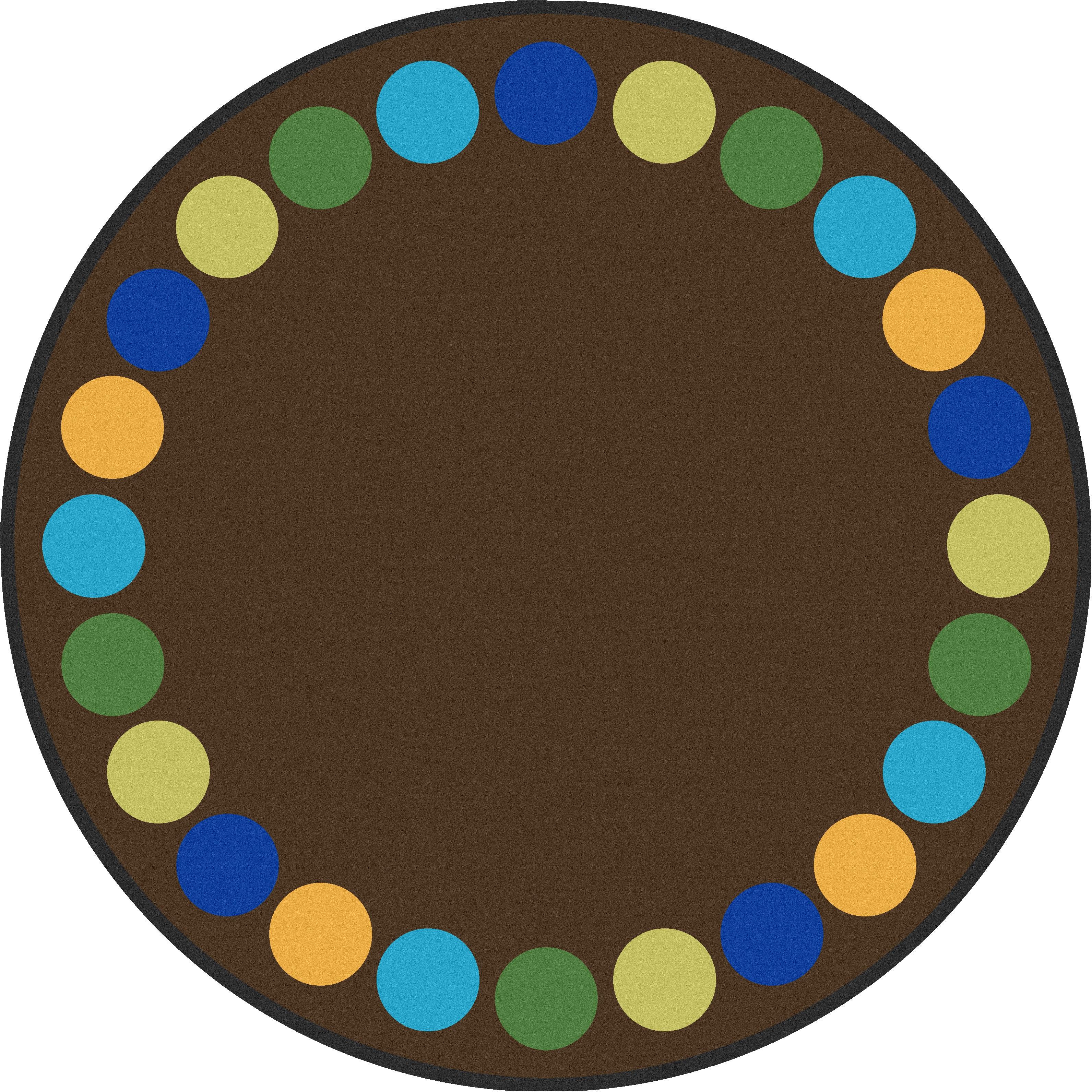 Lots of Dots 13'2" Round area rug in color Earthtone