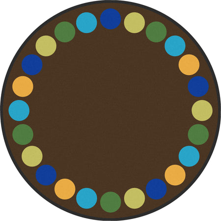 Lots of Dots 13'2" Round area rug in color Earthtone