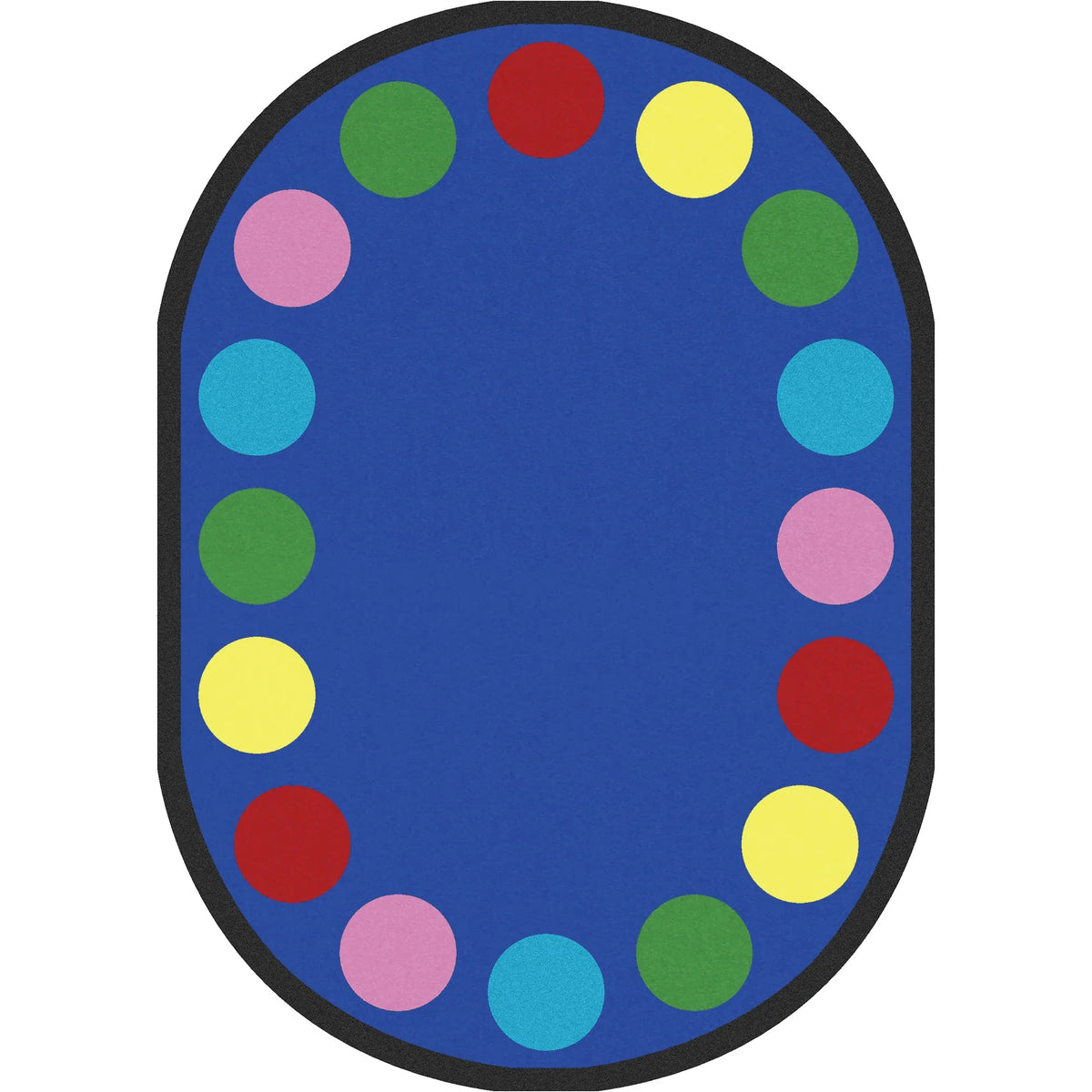 Lots of Dots 7'8" x 10'9" Oval area rug in color Multi