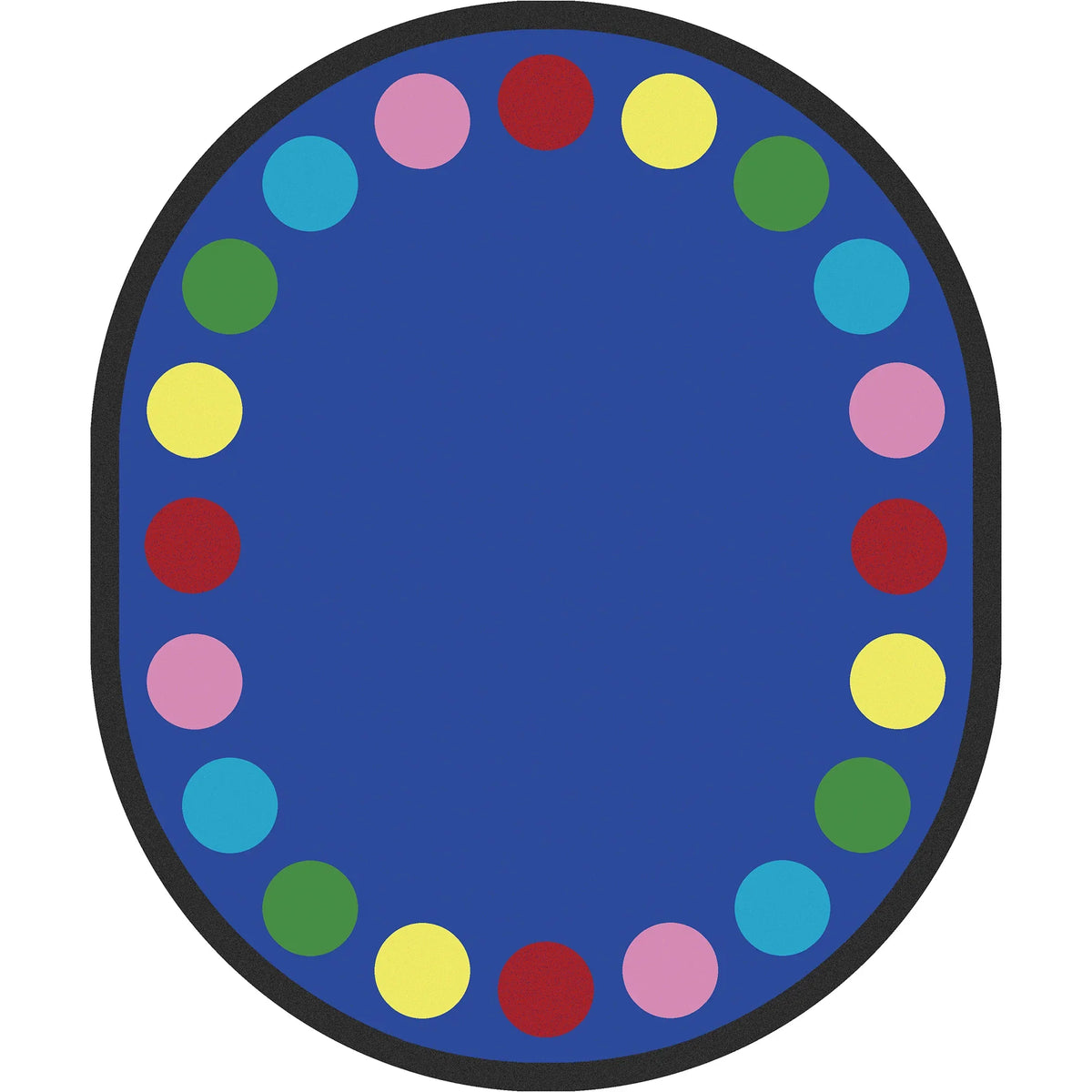Lots of Dots 10'9" x 13'2" Oval area rug in color Multi
