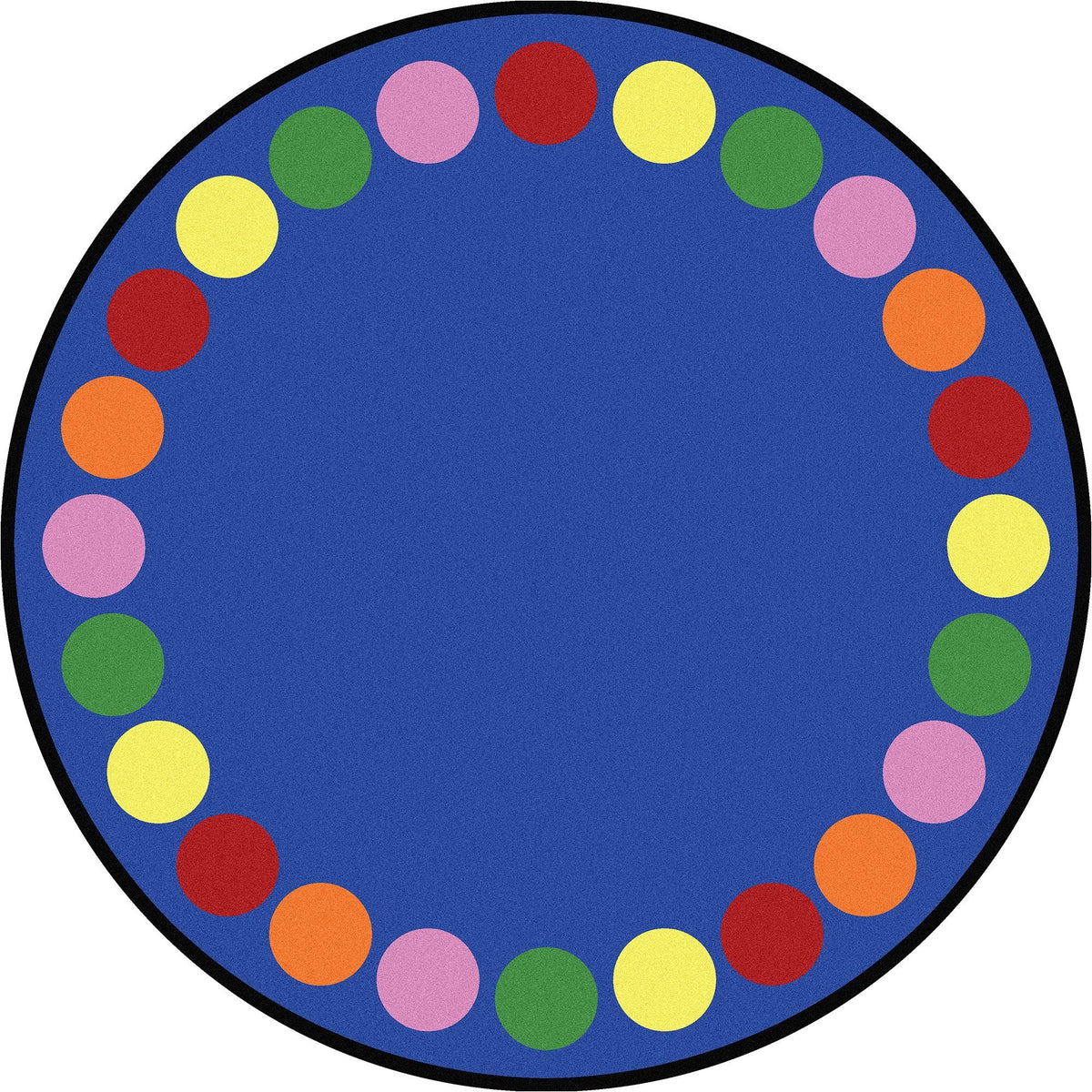 Lots of Dots 13'2" Round area rug in color Multi