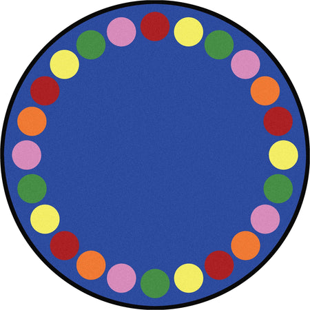 Lots of Dots 13'2" Round area rug in color Multi