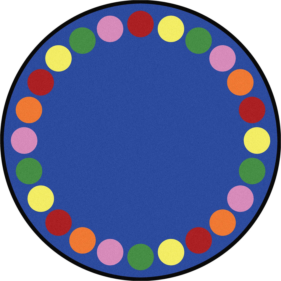 Lots of Dots 13'2" Round area rug in color Multi