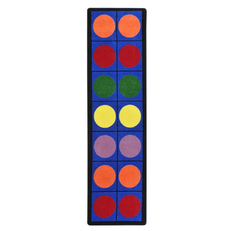Lots of Dots 2'1" x 7'8" Runner area rug in color Multi