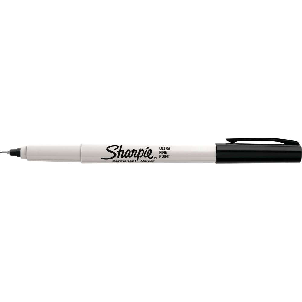 Sharpie Permanent Markers, Ultra Fine Point, Black, 37001