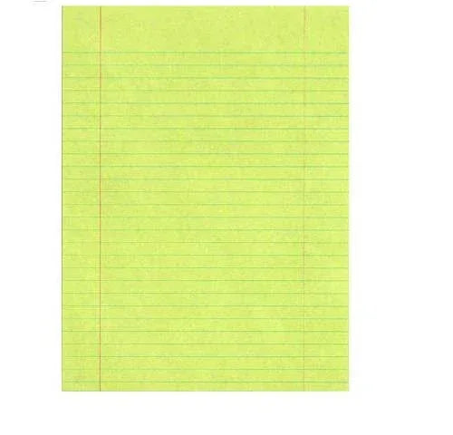 Manila, (Yellow) Composition Paper 8" X 10 1/2" 500 Sheets Ruled 3/8 wide