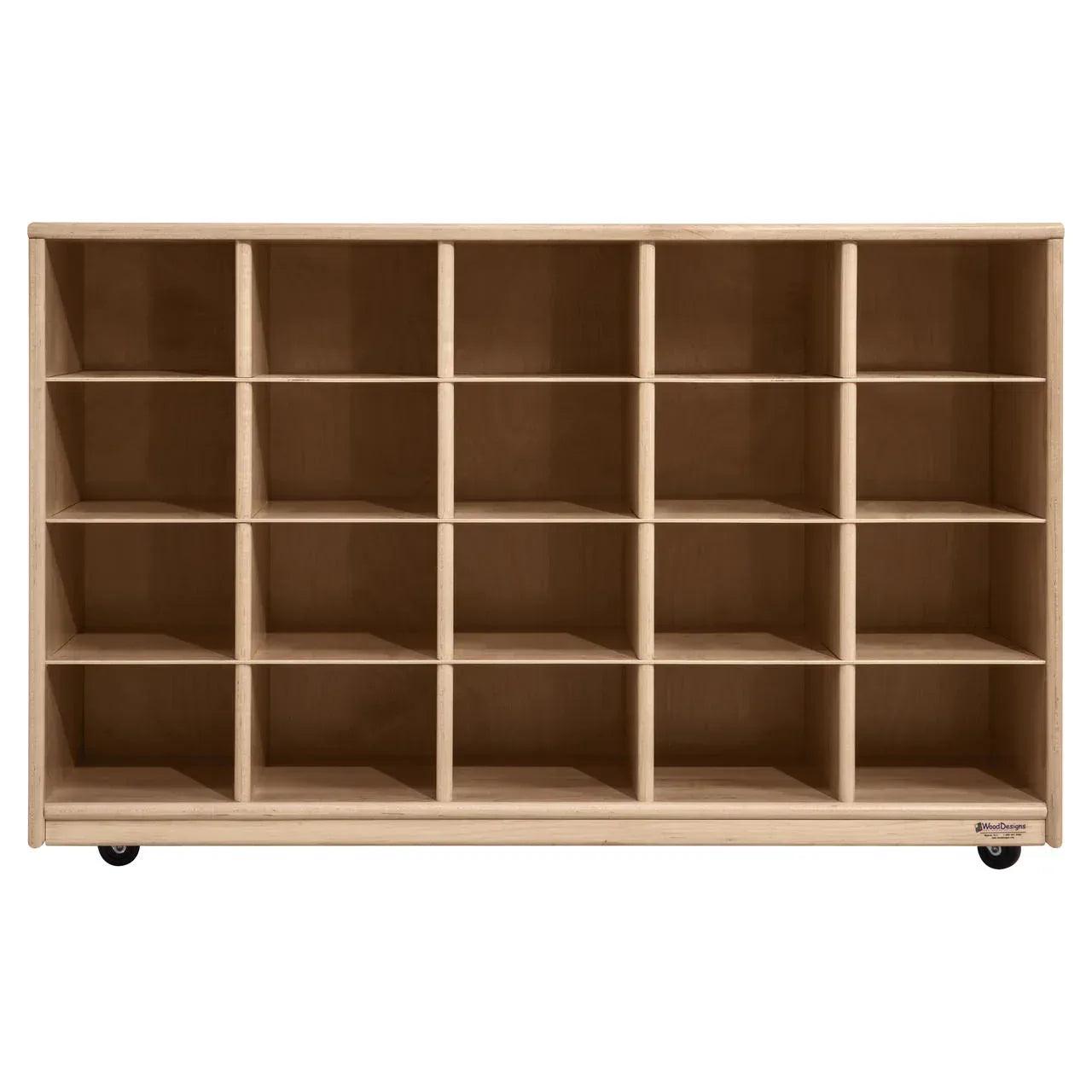 Maple Heritage (20) Cubby Tray Storage with Brown Trays – Gramco School ...