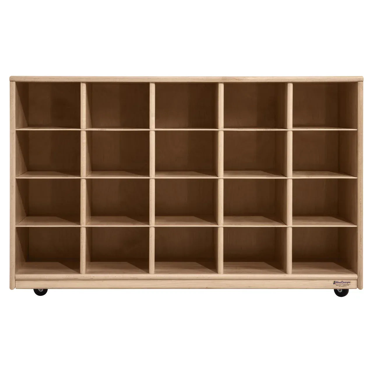 Maple Heritage (20) Cubby Tray Storage with Translucent Trays
