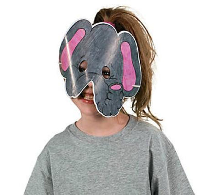 Cardboard Color Your Own Zoo Animal Masks - 12/pkg.