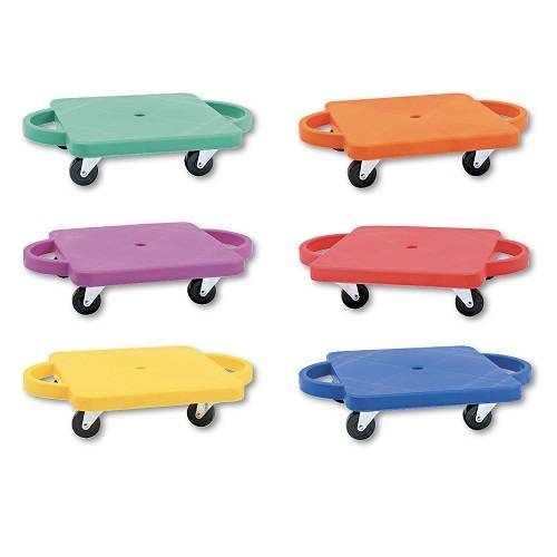 Standard Scooters With Handles, Assorted Colors, Pack Of 6