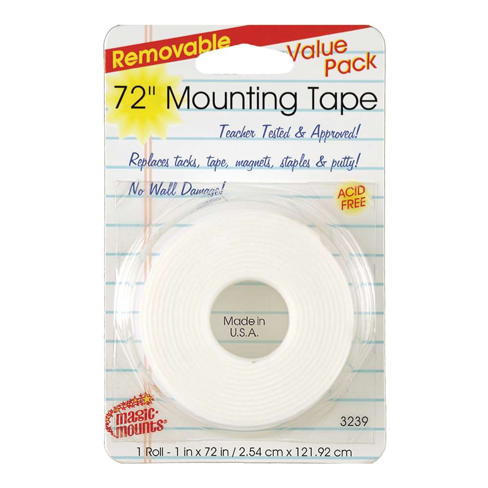 Magic Mounts® Mounting Tape, 1 Roll 1" x 72"
