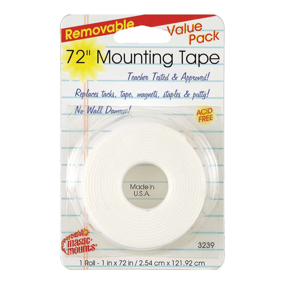 Magic Mounts® Mounting Tape, 1 Roll 1" x 72"