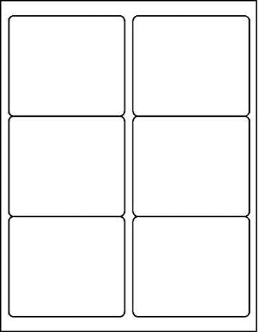 MACO Laser/Ink Jet White Shipping Labels, 3-1/3 x 4 Inches, 6 Per Sheet, 600 Per Box (ML-0600)