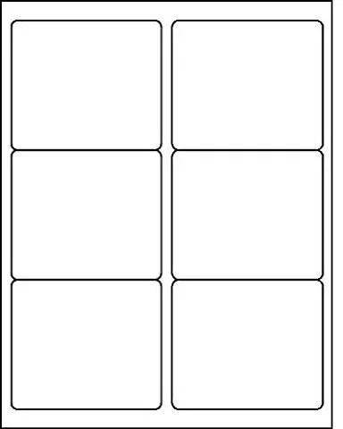 MACO Laser/Ink Jet White Shipping Labels, 3-1/3 x 4 Inches, 6 Per Sheet, 600 Per Box (ML-0600)
