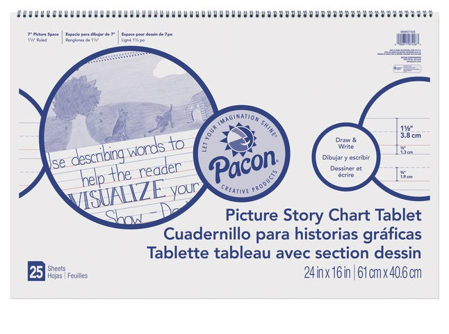 Pacon Picture Story Chart Tablet, 24 x 16 Inches, 25 Sheets