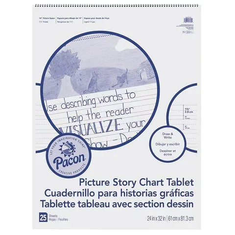 Pacon Picture Story Chart Tablet, 24 x 32 Inches, 25 Sheets