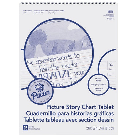 Pacon Picture Story Chart Tablet, 24 x 32 Inches, 25 Sheets