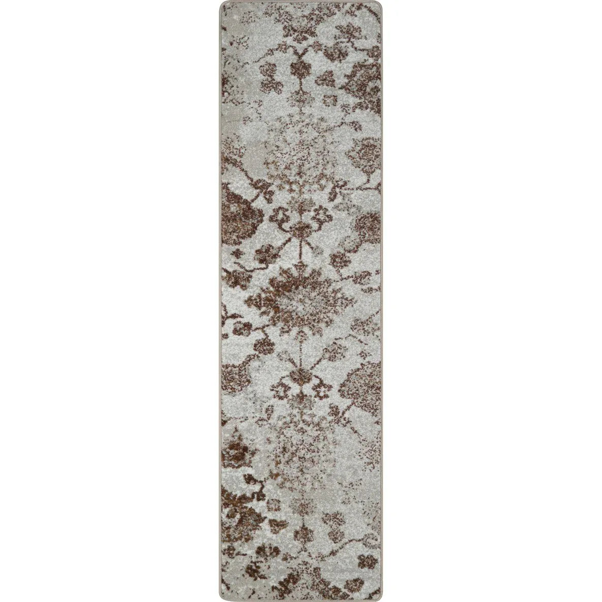 Mojave Bloom 2'1" x 7'8" Runner area rug in color Terracotta