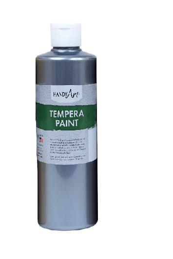 Handy Art Washable Metallic Paint 16 OZ. Metallic Silver